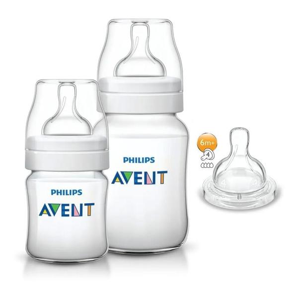 Imagem de Mamadeira Classic 125ml + 260ml + Bico n.4 Philips Avent