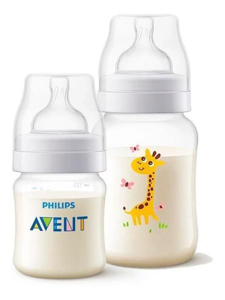 Imagem de Mamadeira Classic Avent 125Ml E 260Ml Girafa Transparente