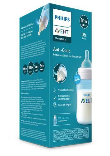 Mamadeira Clássica Anti Colic 260Ml Azul Philips Avent Imagem de Mamadeira Clássica Anti Colic 260Ml Azul Philips Avent