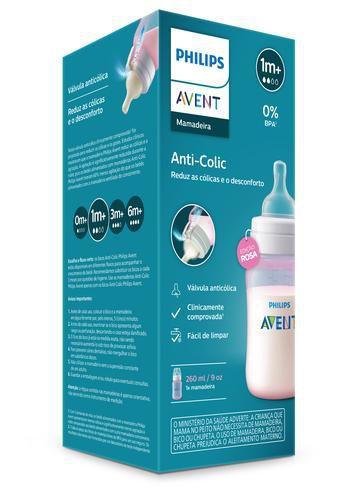 Imagem de Mamadeira Clássica Anti-colic Rosa 260ml - Philips Avent