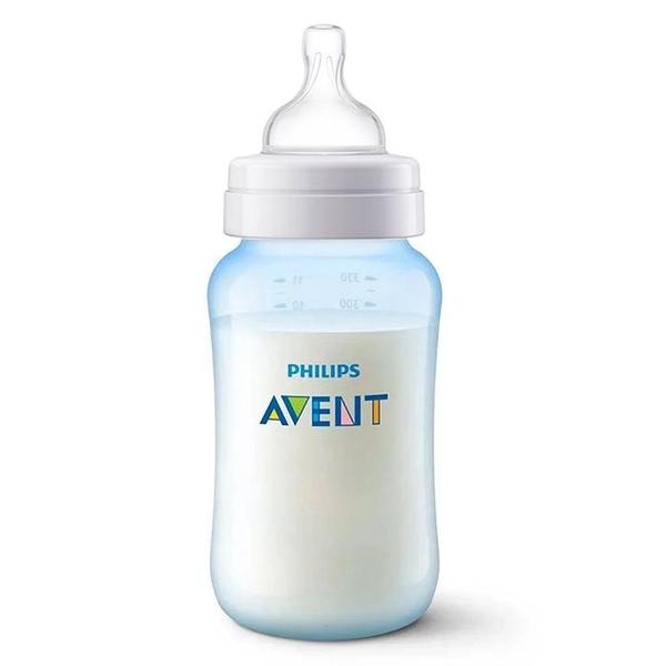 Imagem de Mamadeira Classica Anticólica 330ml 3m+ - Philips Avent Cor Azul