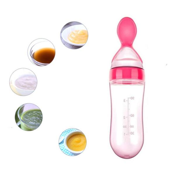 Imagem de Mamadeira colher dosadora bebe infantil alimentos silicone