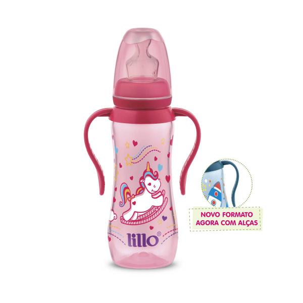 Imagem de Mamadeira com Alça Acinturada Sonho 240ml Rosa - Lillo