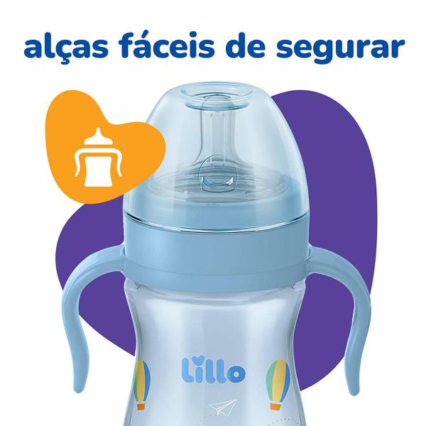 Imagem de Mamadeira com Alça Super Evolution 240ml Azul - Lillo