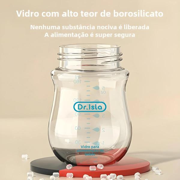 Imagem de Mamadeira de Vidro Anti-Flatulência para Recém-Nascidos - Sem BPA (90ml/160ml)