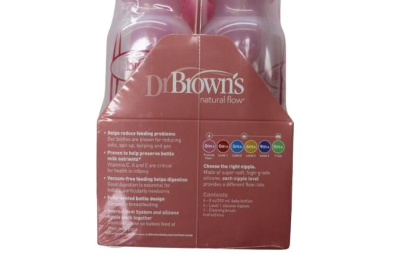 Imagem de MAMADEIRA - DR. BROWNS - ANTI-COLIC - NATURAL FLOW - 250ml - Rosa