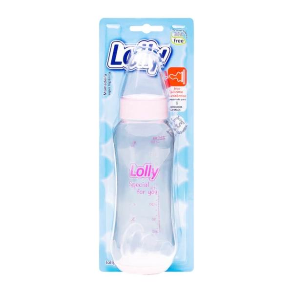 Mamadeira dreams com bico de silicone rosa 250ml lolly Imagem de Mamadeira dreams com bico de silicone rosa 250ml lolly