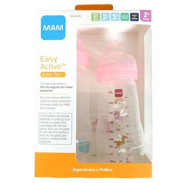 Imagem de Mamadeira Easy Active Set Rosa - MAM