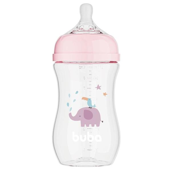 Imagem de Mamadeira Easy Flow Buba Elefante Rosa 270ML +2M