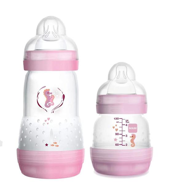 Imagem de Mamadeira Easy Start 130Ml E 260Ml Rosa (0M+) - Mam