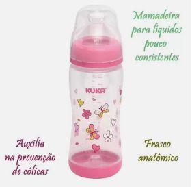 Imagem de Mamadeira Elegance Plus 320ml Rosa - Kuka