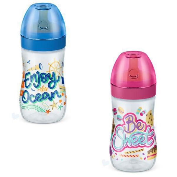 Imagem de Mamadeira Evolution 300 ML Estampada Colorida Menino Menina