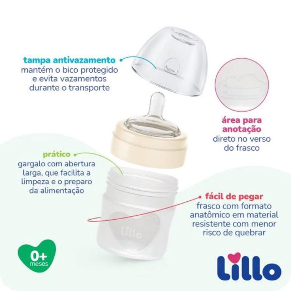 Imagem de Mamadeira Evolution Newborn Recém Nascido 0+ Meses 80ml Lillo