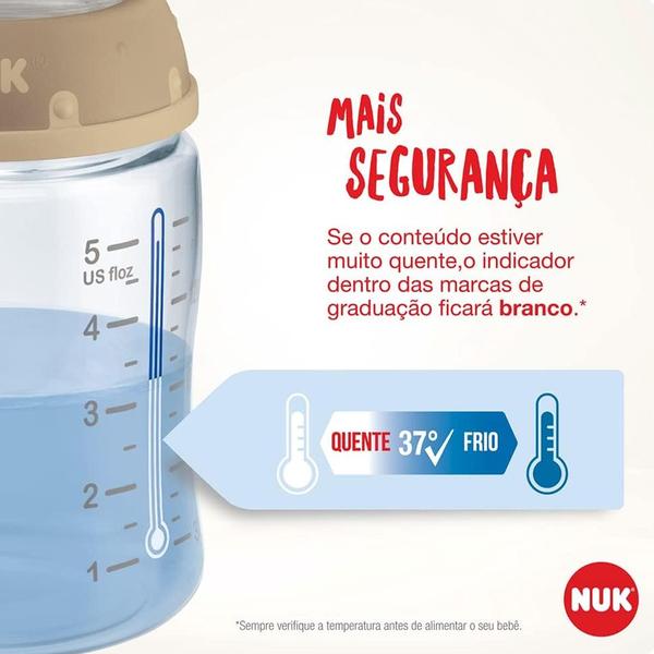 Imagem de Mamadeira First Choice Controle Temp. (360ml) Jacaré - NUK