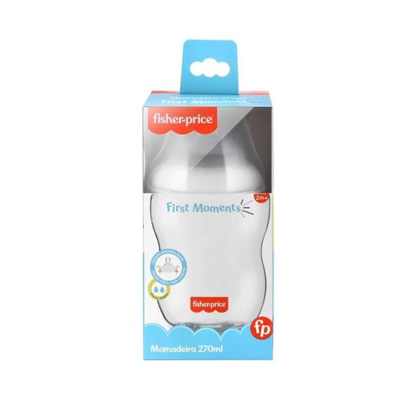 Imagem de Mamadeira First Moments Clássica Neutra 270ml +2 meses Fisher Price