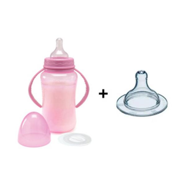 Imagem de Mamadeira Gorduchinha 330ml + Bico Extra de Silicone (4594 / 4596)