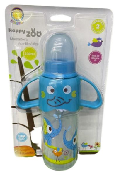 Imagem de Mamadeira Infantil Bichinhos com alça 230ml  Happy Zoo