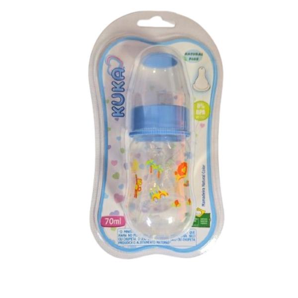 Mamadeira Kuka 70ml Redondo Azul Safari 1551 Imagem de Mamadeira Kuka 70ml Redondo Azul Safari 1551