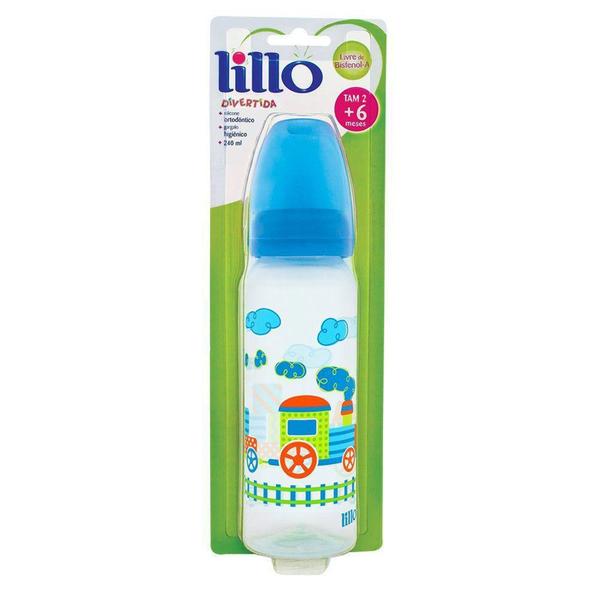 Imagem de Mamadeira Lillo Divertida Orto 240Ml Sil Az