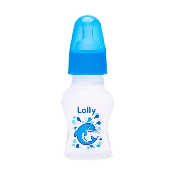 Imagem de Mamadeira Lolly Oceano Bico de Silicone Redondo Líquidos Ralos 50ml Azul Ref 2361-01-Az