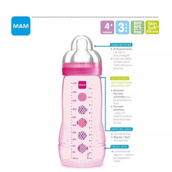 Imagem de Mamadeira Mam Easy Active 330ml Rosa 4834