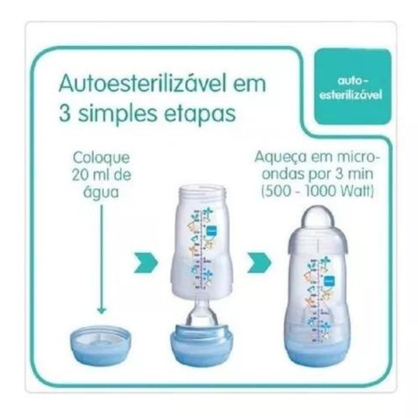 Imagem de Mamadeira mam easy start 260ml azul - mam