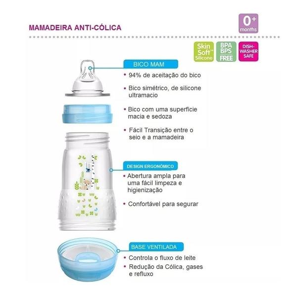 Imagem de Mamadeira Mam Easy Start Anticolica 130ml 0 meses Azul