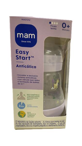 Imagem de Mamadeira Mam Easy Start Anticólica 160ml 0M+ Lilás