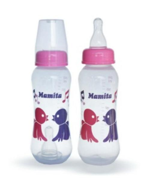 Imagem de Mamadeira Mamita Plus Decorada 240 Ml - Saquinho Cor:Rosa