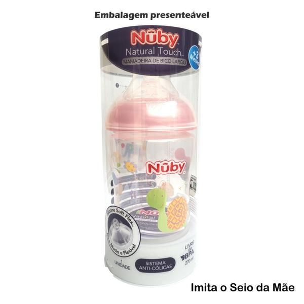 Imagem de Mamadeira Nuby Natural Touch Sistema Anti Cólica Bico Soft Flex Inmetro (+ 3 meses) Original