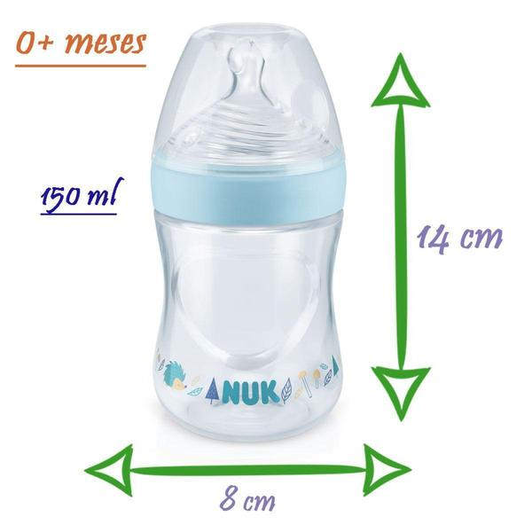 Imagem de Mamadeira Nuk My Essence Smart Flow com Controle Temperatura Verde Lilás Branco