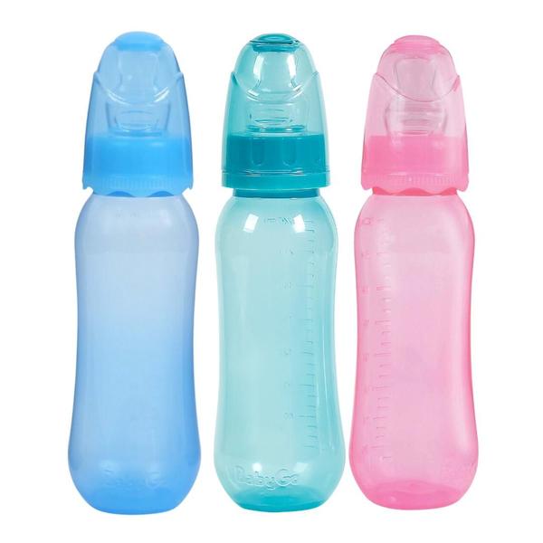 Imagem de Mamadeira Orto Colors Infantil Bico Silicone Verde 240ml Antivazamento - BabyGo