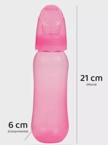 Imagem de Mamadeira Orto Sil Rosa 240ml - Baby Go