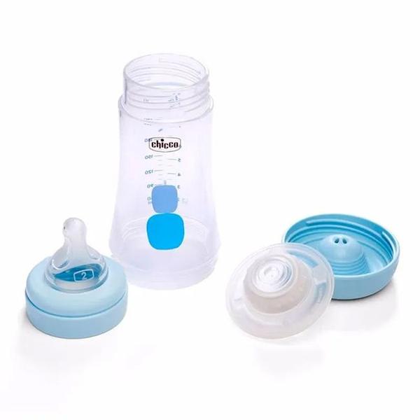 Imagem de Mamadeira Perfect 5 Chicco 240ml Fluxo Médio Menino Menina 2m+