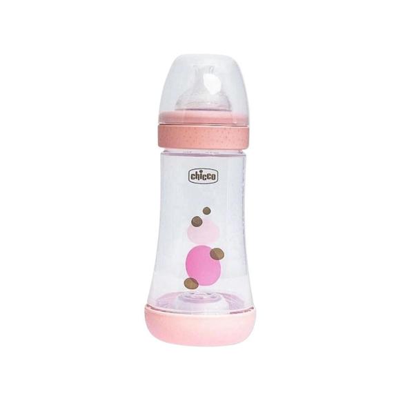 Imagem de Mamadeira perfect5 240ml fl medio rosa (2+) - chicco