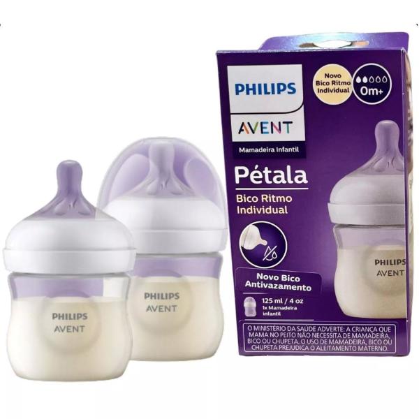 Imagem de Mamadeira petala 3.0 125ml 0m+ transparente - philips avent