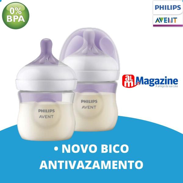 Imagem de Mamadeira pétala 3.0 125ml transparente Philips Avent + bico n2 SCY900/01