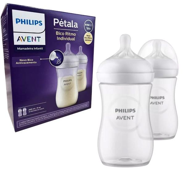 Imagem de Mamadeira Pétala 3.0 260ml +1m Transparente 2und Philips Avent