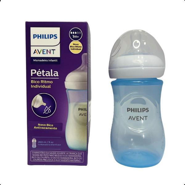 Imagem de Mamadeira Pétala 3.0 260ml Azul Philips Avent + bico n3 SCY903/21