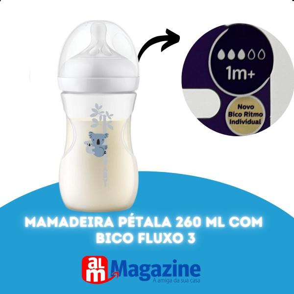 Imagem de Mamadeira Pétala 3.0 260ml Coala Philips Avent + bico n3 SCY903/66