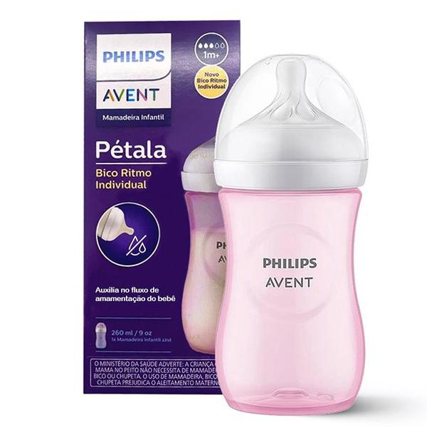 Imagem de Mamadeira Pétala 3.0 260ml Com Bico Nº3 Cor Rosa Philips Avent