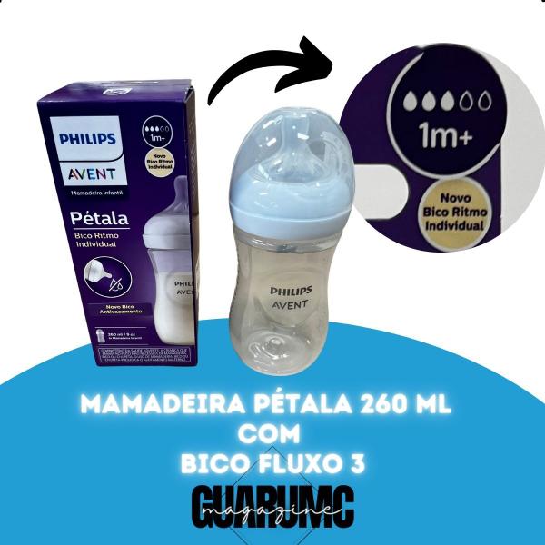 Imagem de Mamadeira Pétala 3.0 260ML Philips Avent + bico n3 SCY903/01