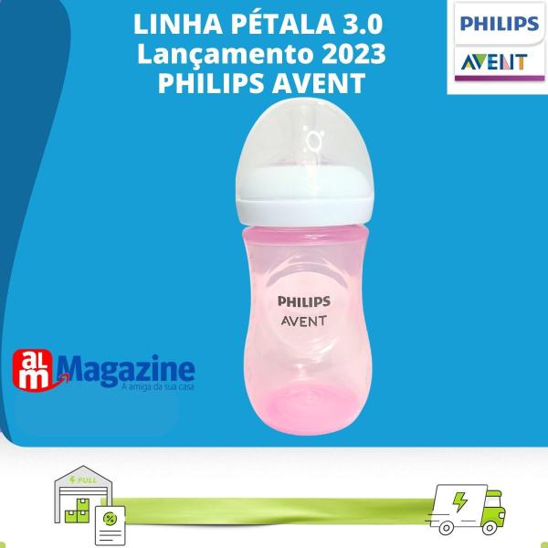 Imagem de Mamadeira Pétala 3.0 260ml Rosa Philips Avent + bico n3 SCY903/11