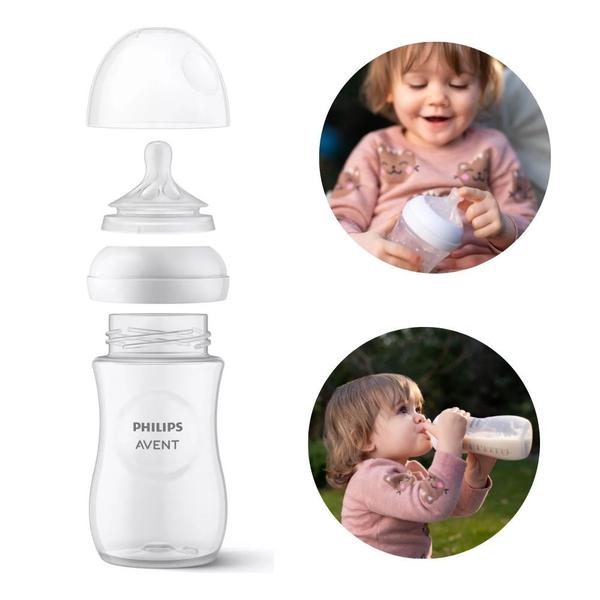 Imagem de Mamadeira Pétala Avent 3.0 Transparente 260ml 1m+ Philips Avent