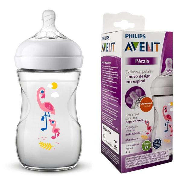 Imagem de Mamadeira Philips Avent Flamingo Pétala Anti-cólic 260ml 1m+ 