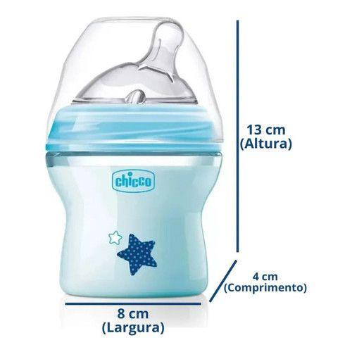 Imagem de Mamadeira Recém Nascido Step Up Azul 150ml Chicco Cor Água Estrelinha