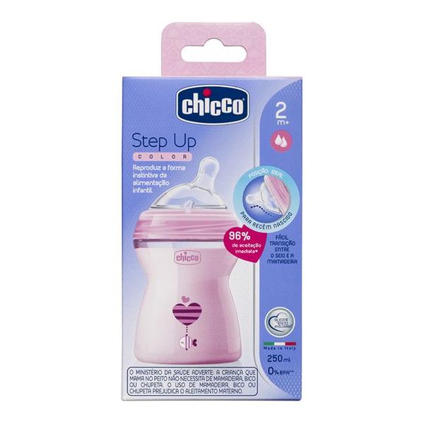 Imagem de Mamadeira Step Up 250ml Fluxo Médio Menino Menina 2m+ Chicco