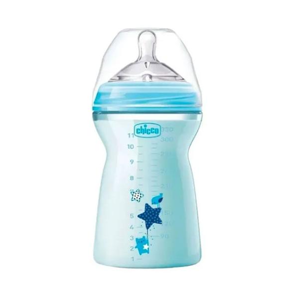 Imagem de Mamadeira Step Up 330ml Chicco Azul 6m+ Fluxo Rápido