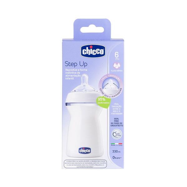 Imagem de Mamadeira Step Up 330ml Chicco Transparente 6m+ Fluxo Rápido