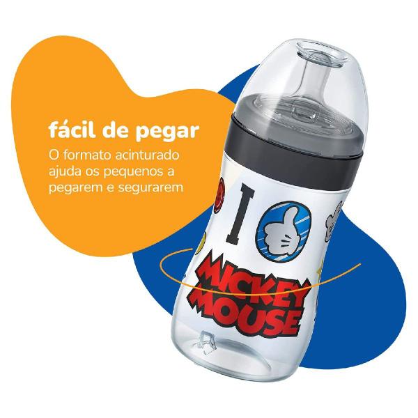 Imagem de Mamadeira Super Evolution Disney 300ml Bico 6m+ Mickey Lillo